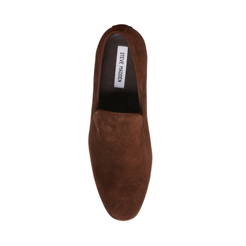 Loafers Steve Madden Parigi Gamuza Hombre Marrones Oscuro | ES TW38ES